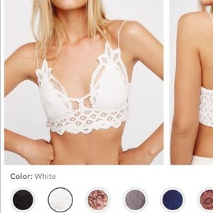 White Free People Adella Lace Bralette